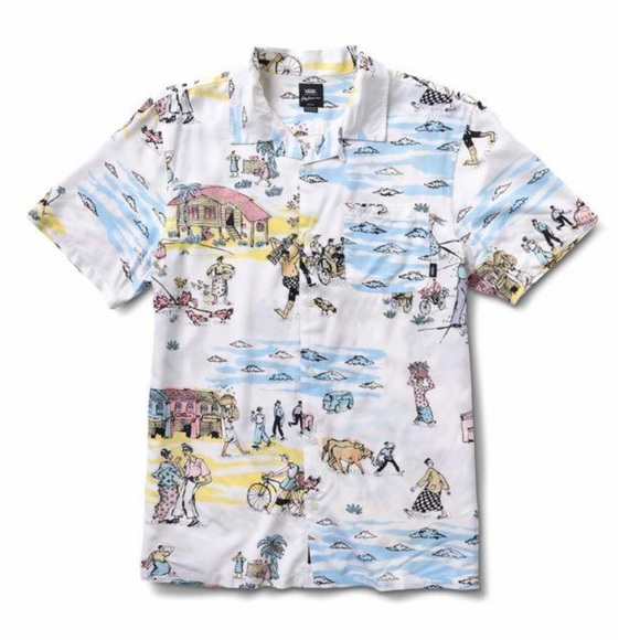 Vans Kide Baharudin Collab Short Sleeved Button Up Shirt Mens XXL made in India - Picture 1 of 7